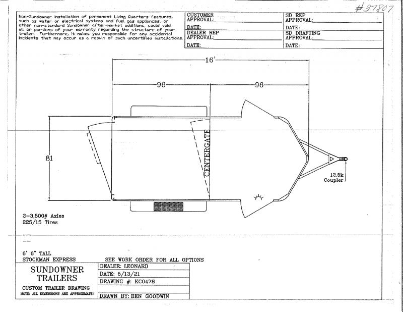 2022 NEW 6X16 SUNDOWNER STOCKMAN EXPRESS BUMPER PULL STOCK TRAILER 2022 NEW 6X16 SUNDOWNER STOCKMAN EXPRESS BUMPER PULL STOCK TRAILER