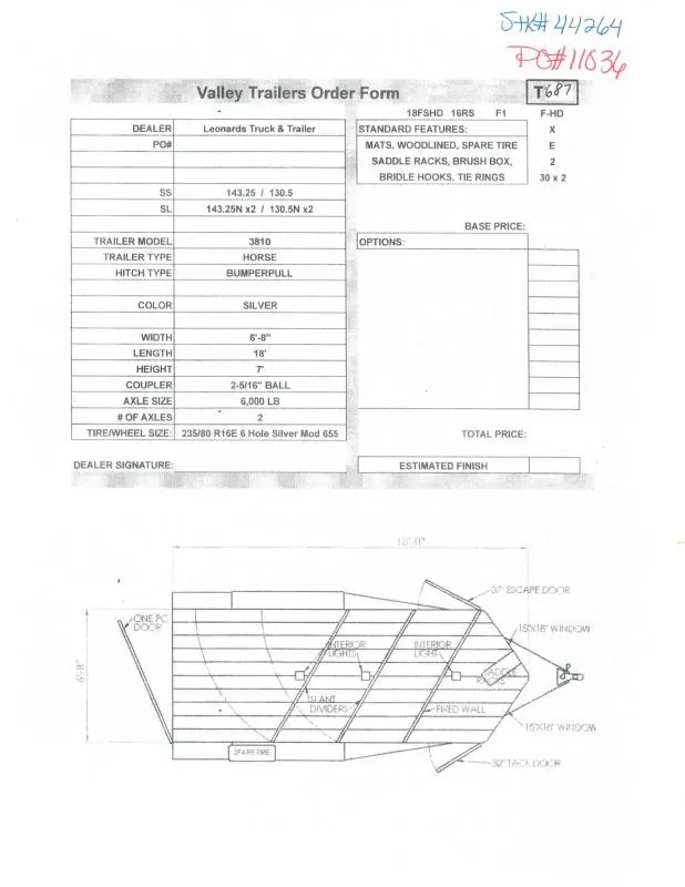 2025 Valley Trailers 3810 Horse Trailer