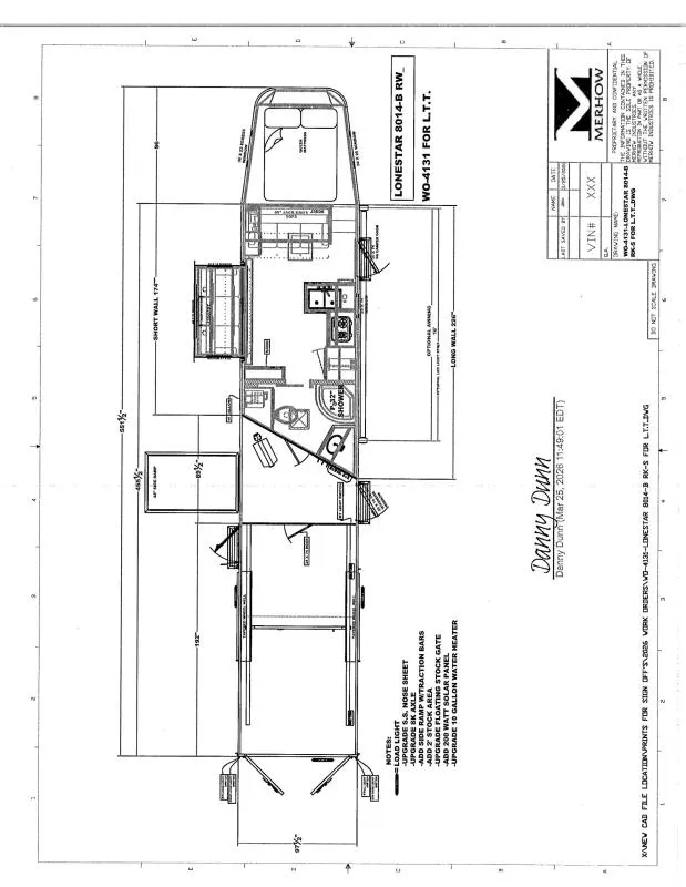 2026 Merhow Trailers 8014-B RWS Stock / Stock Combo Trailer
