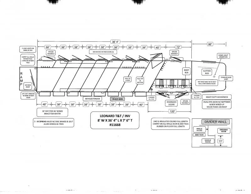 2025 Bloomer B8GS337 Horse Trailer