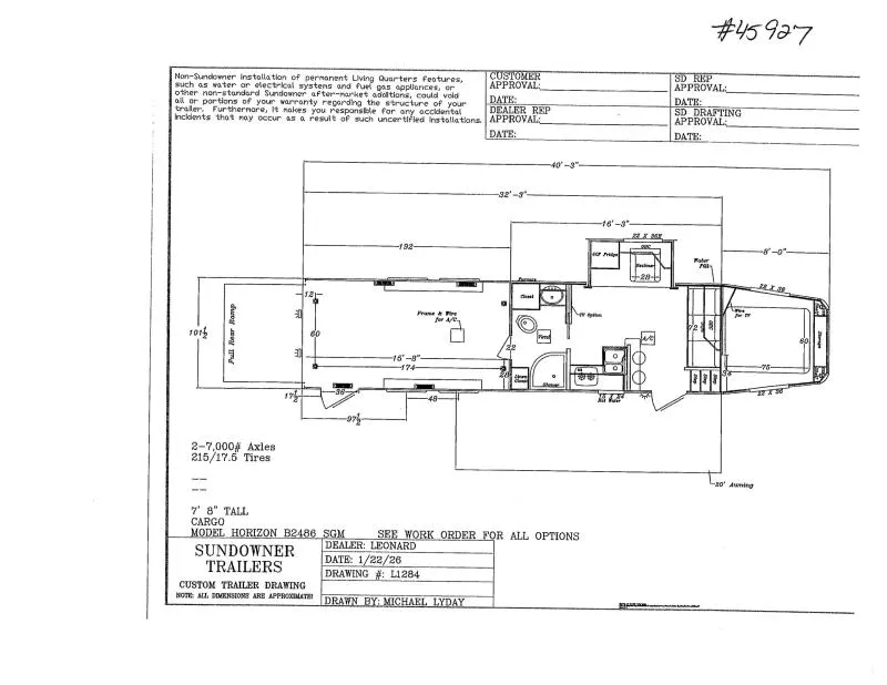 2027 Sundowner Trailers 2486SGM Toy Hauler
