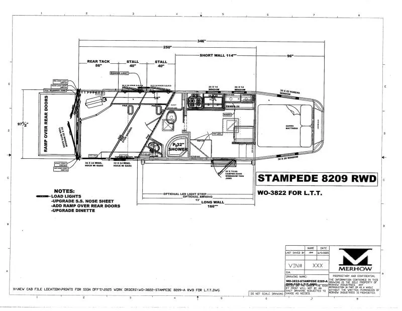 2025 Merhow Trailers 8209-A RWS Horse Trailer