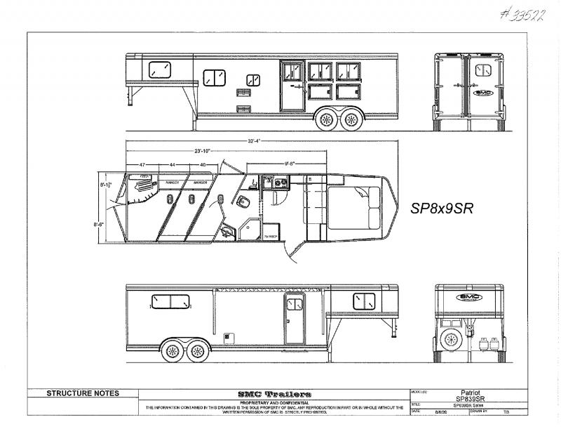 2021 3 HORSE SMC GOOSENECK WITH LIVING QUARTERS 2021 3 HORSE SMC GOOSENECK WITH LIVING QUARTERS