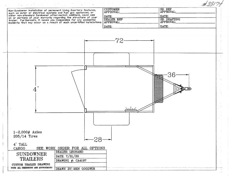 2021 4X6 SUNDOWNER BUMPER PULL ENCLOSED CARGO TRAILER 2021 4X6 SUNDOWNER BUMPER PULL ENCLOSED CARGO TRAILER