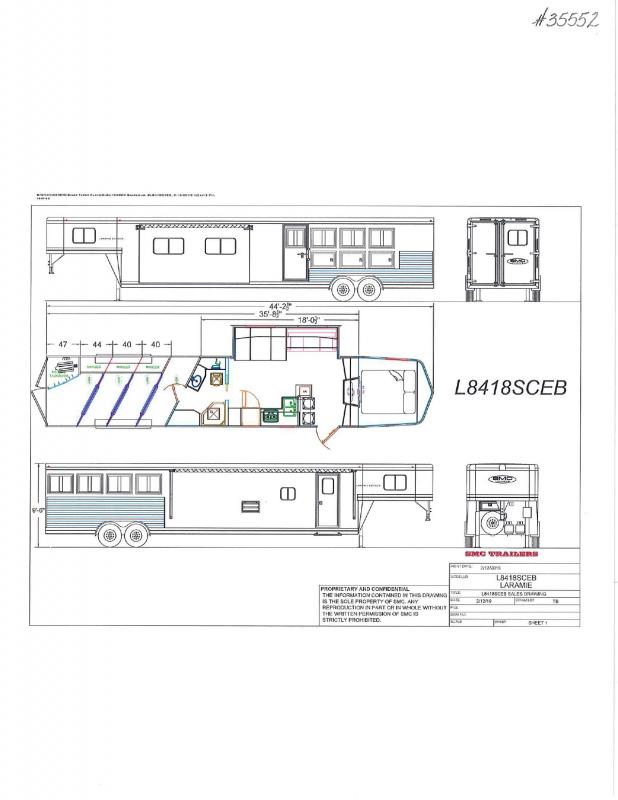 2022 NEW 4 HORSE SLANT LOAD SMC LARAMIE GOOSENECK WITH 18' LIVING QUARTERS TRAILER 2022 NEW 4 HORSE SLANT LOAD SMC LARAMIE GOOSENECK WITH 18' LIVING QUARTERS TRAILER