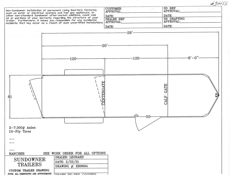 2021 20' SUNDOWNER GOOSENECK STOCK TRAILER 2021 20' SUNDOWNER GOOSENECK STOCK TRAILER