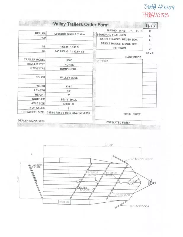 2025 Valley Trailers 3800 Horse Trailer
