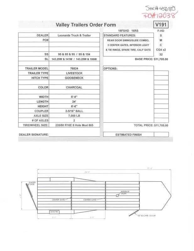 new Stock / Stock Combo Trailers Valley Trailers  for sale, in North Jackson, OH Thumbnail 2