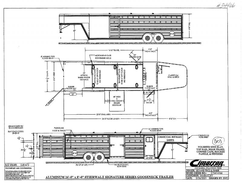 2023 New 26' Cimarron SW24GSIG Stierwalt Signature Series Gooseneck Stock Trailer 2023 New 26' Cimarron SW24GSIG Stierwalt Signature Series Gooseneck Stock Trailer