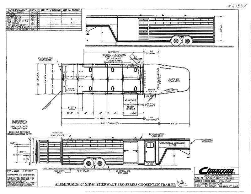 2021 8X24 CIMARRON GOOSENECK STOCK TRAILER 2021 8X24 CIMARRON GOOSENECK STOCK TRAILER
