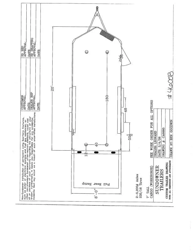 2026 Sundowner Trailers WORKHORSE20BP RAMP Cargo / Enclosed Trailer