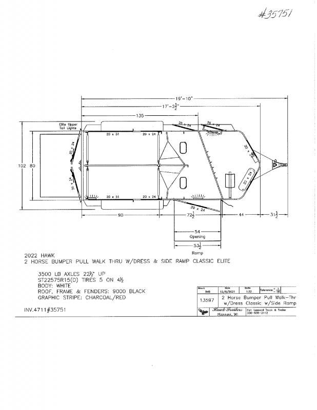 2022 NEW 2 HORSE HAWK CLASSIC ELITE BUMPER PULL HORSE TRAILER WITH 3' DRESS 2022 NEW 2 HORSE HAWK CLASSIC ELITE BUMPER PULL HORSE TRAILER WITH 3' DRESS