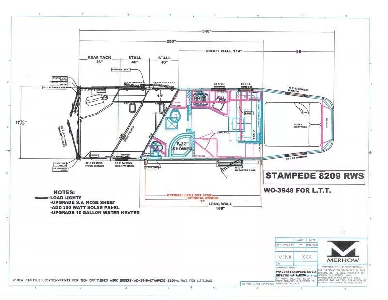 2026 Merhow Trailers 8209-A RWS Horse Trailer