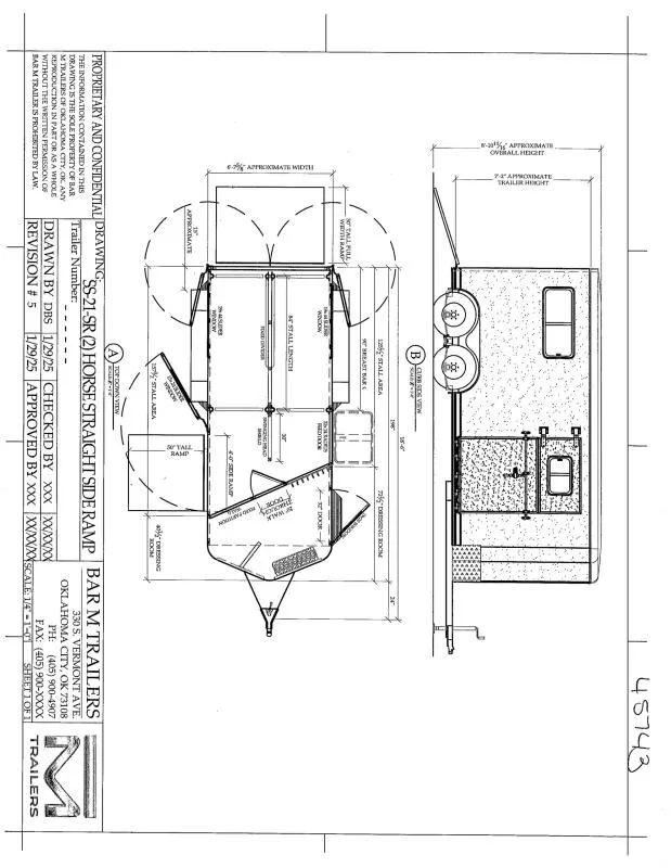 2026 Bar-M Trailers SS-21-ST Horse Trailer