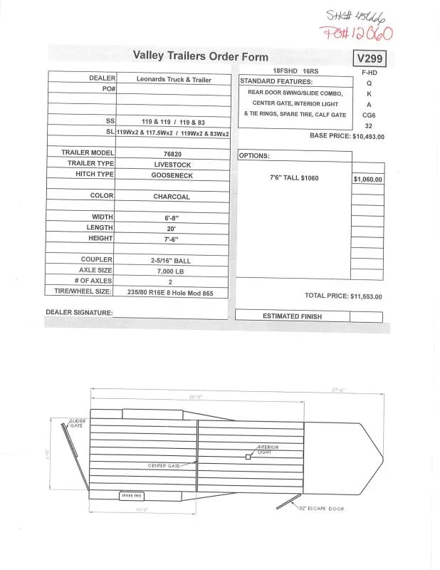 new Stock / Stock Combo Trailers Valley Trailers  for sale, in North Jackson, OH Thumbnail 2