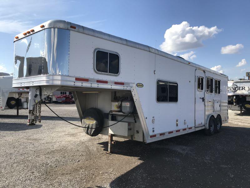 2009 3 HORSE FEATHERLITE GOOSENECK WITH LIVING QUARTERS HORSE TRAILER 2009 3 HORSE FEATHERLITE GOOSENECK WITH LIVING QUARTERS HORSE TRAILER