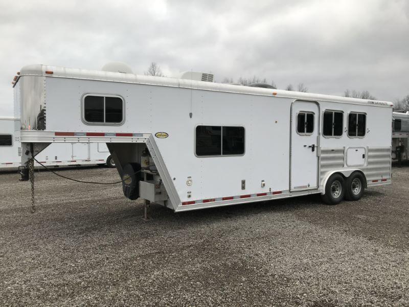 2009 3 HORSE FEATHERLITE GOOSENECK WITH LIVING QUARTERS HORSE TRAILER 2009 3 HORSE FEATHERLITE GOOSENECK WITH LIVING QUARTERS HORSE TRAILER