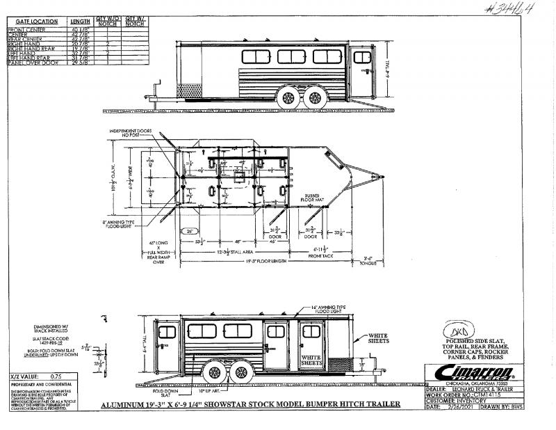 2022 19' CIMARRON BUMPER PULL STOCK TRAILER 2022 19' CIMARRON BUMPER PULL STOCK TRAILER