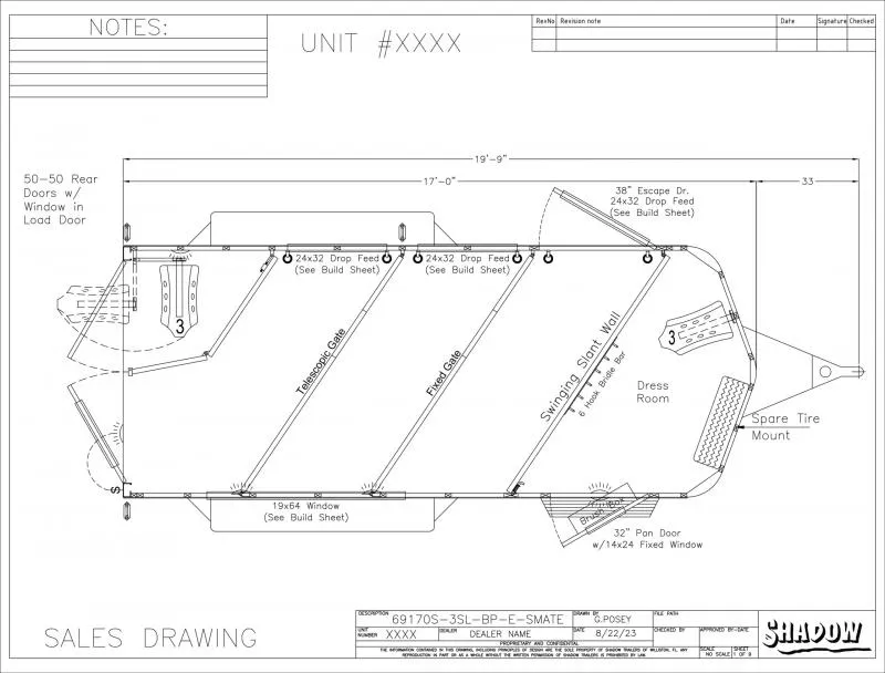 2025 Shadow Trailers 69170STK-6PEN Stock / Stock Combo Trailer