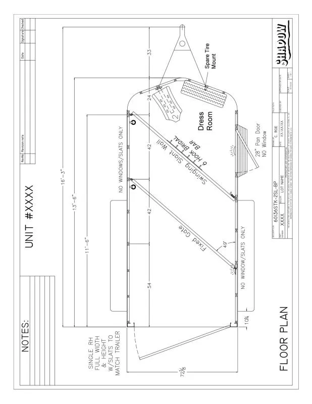 2026 Shadow Trailers 60136STK-2SL-BP Horse Trailer