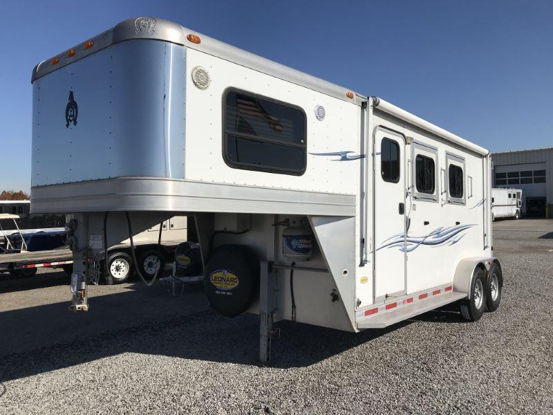 2010 2 HORSE ADAMS GOOSENECK WITH LIVING QUARTERS HORSE TRAILER 2010 2 HORSE ADAMS GOOSENECK WITH LIVING QUARTERS HORSE TRAILER