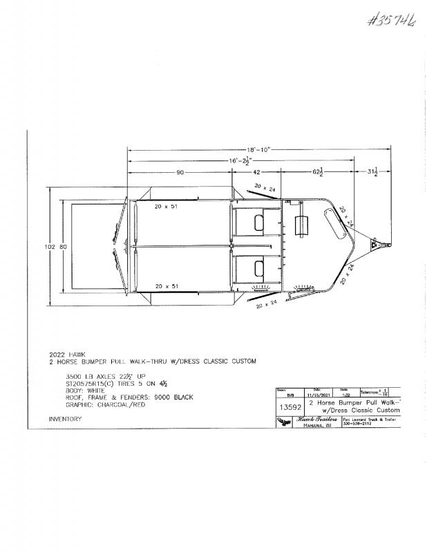 2022 NEW 2 HORSE HAWK CLASSIC CUSTOM BUMPER PULL HORSE TRAILER WITH 5' DRESS 2022 NEW 2 HORSE HAWK CLASSIC CUSTOM BUMPER PULL HORSE TRAILER WITH 5' DRESS