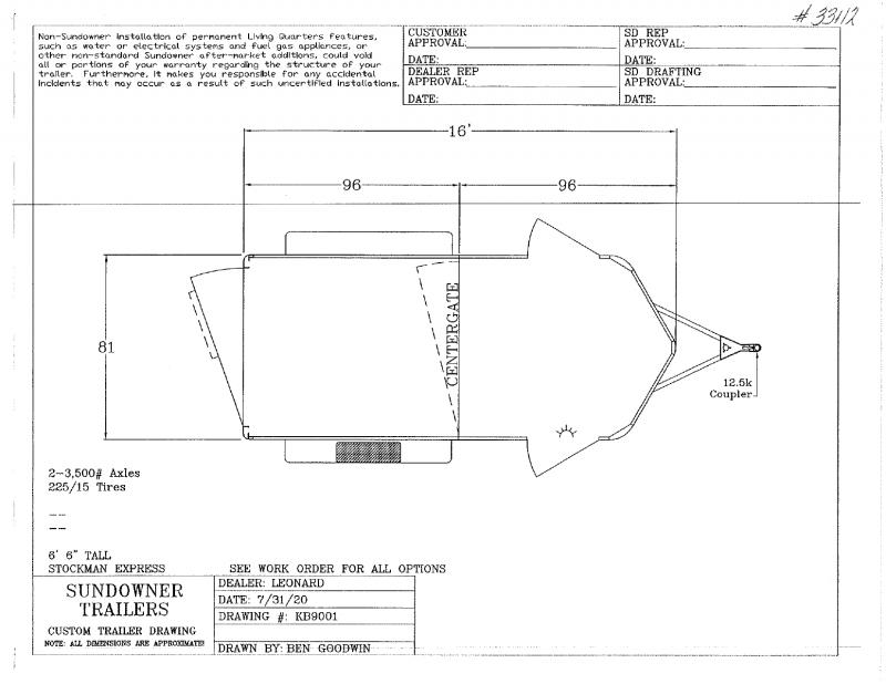 2021 16' SUNDOWNER BUMPER PULL STOCK TRAILER 2021 16' SUNDOWNER BUMPER PULL STOCK TRAILER