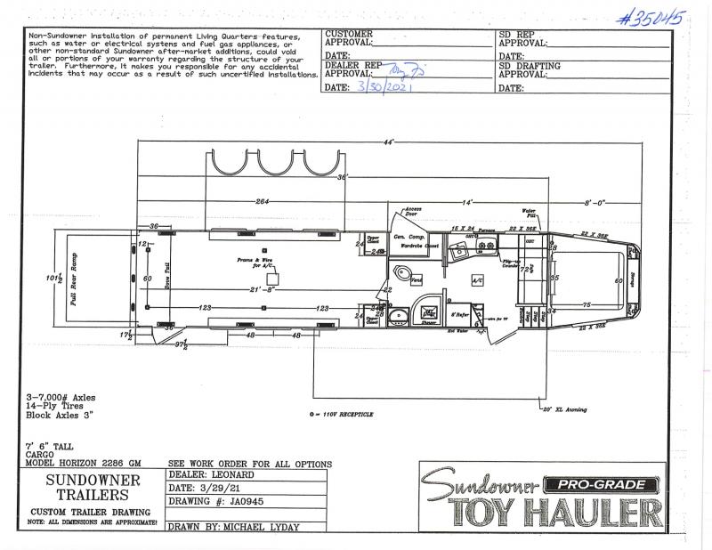2021 SUNDOWNER 8.5X44 GOOSENECK LIVING QUARTERS TOY HAULER WITH 22' GARAGE 2021 SUNDOWNER 8.5X44 GOOSENECK LIVING QUARTERS TOY HAULER WITH 22' GARAGE