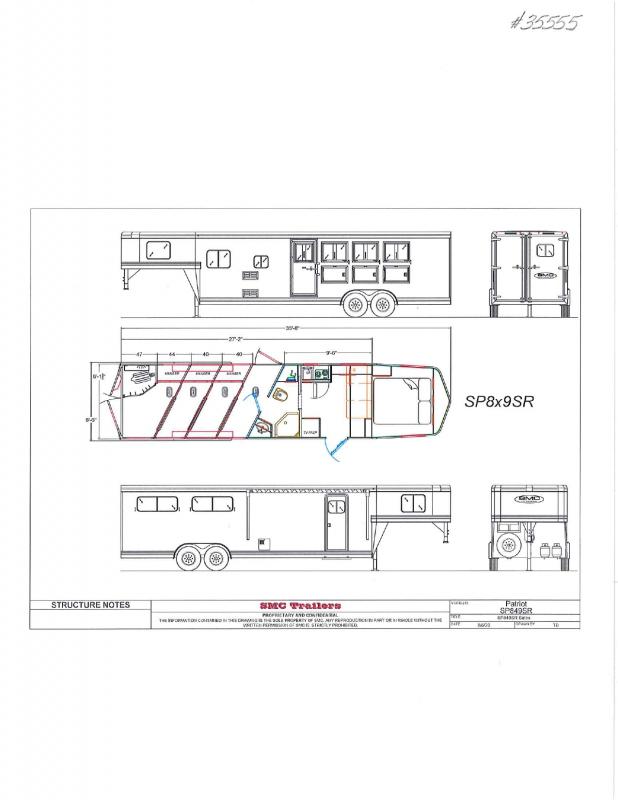 2023 New 4 Horse SMC SP849SR Gooseneck With 9' Living Quarters Horse Trailer 2023 New 4 Horse SMC SP849SR Gooseneck With 9' Living Quarters Horse Trailer