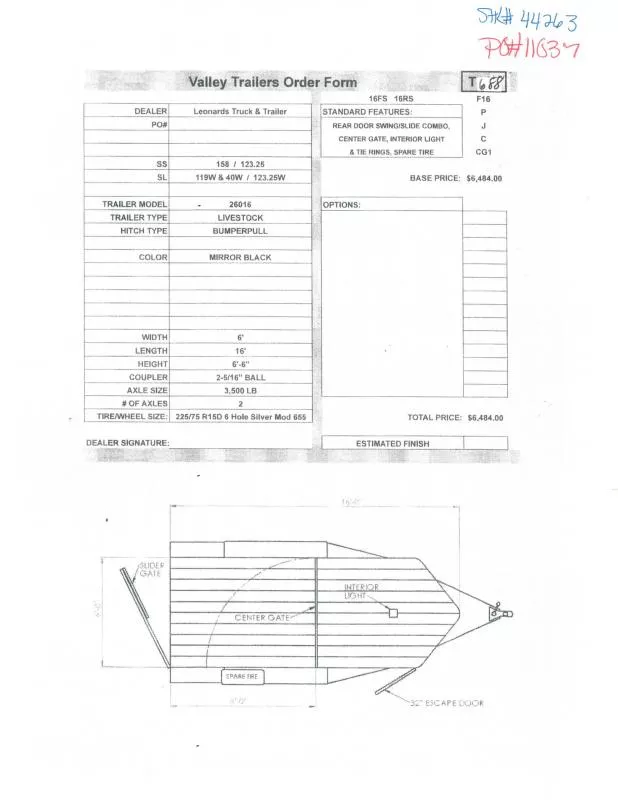 new Stock / Stock Combo Trailers Valley Trailers  for sale, in North Jackson, OH Thumbnail 2