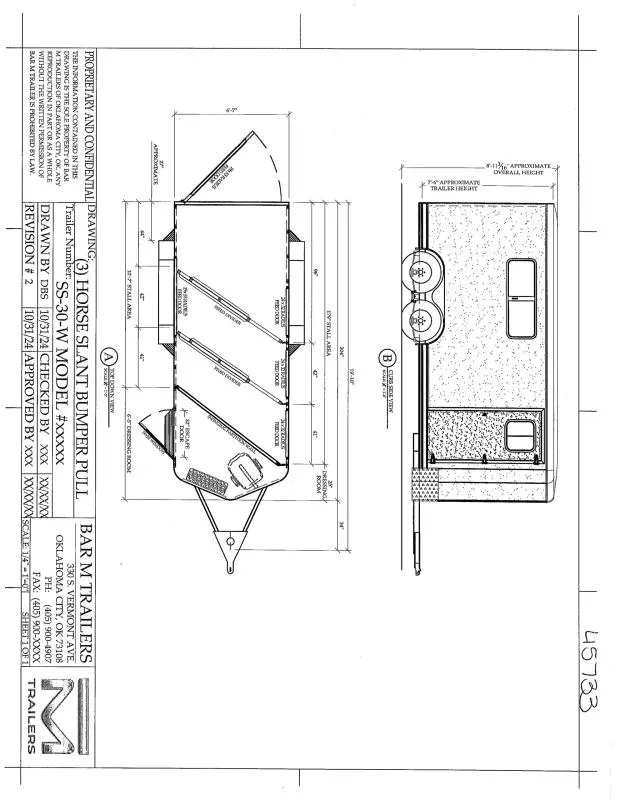 2026 Bar-M Trailers SS-30-W Horse Trailer