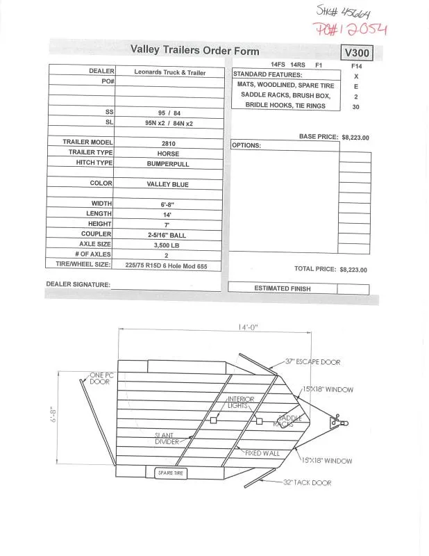 new Horse Trailers Valley Trailers  for sale, in North Jackson, OH Thumbnail 2