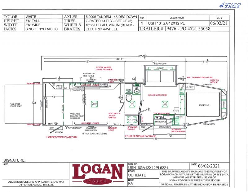 2021 ULTIMATE SPORTS HAULER GOOSENECK 12X12 LIVING QUARTERS 16' GARAGE 2021 ULTIMATE SPORTS HAULER GOOSENECK 12X12 LIVING QUARTERS 16' GARAGE