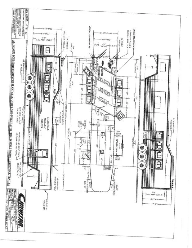 2025 Cimarron Trailers NS4G-156LQSL Horse Trailer