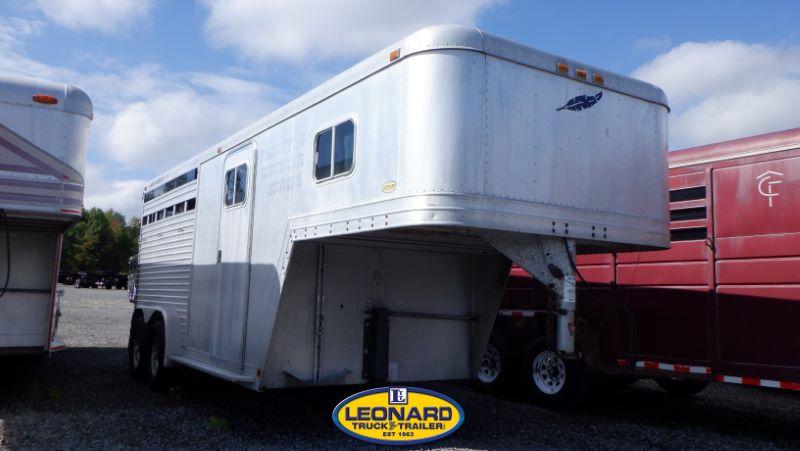 1991 3 HORSE FEATHERLITE BUMPER PULL HORSE TRAILER 1991 3 HORSE FEATHERLITE BUMPER PULL HORSE TRAILER