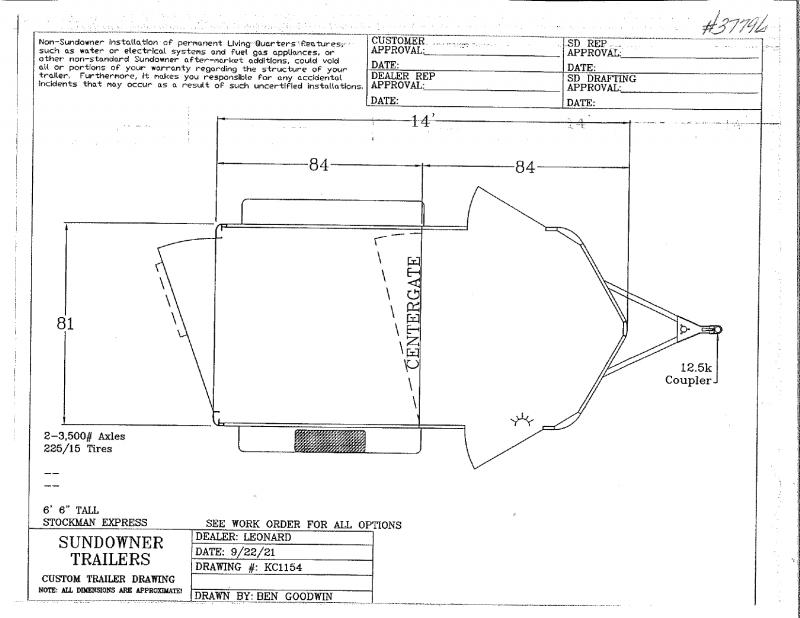2022 NEW 6X14 SUNDOWNER STOCKMAN BUMPER PULL STOCK TRAILER 2022 NEW 6X14 SUNDOWNER STOCKMAN BUMPER PULL STOCK TRAILER