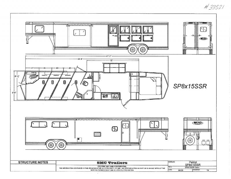 2021 4 HORSE SMC GOOSENECK WIITH LIVING QUARTERS 2021 4 HORSE SMC GOOSENECK WIITH LIVING QUARTERS