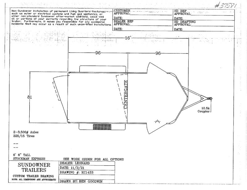 2022 New 6x16 Sundowner Stockman Express Bumper Pull Stock Trailer 2022 New 6x16 Sundowner Stockman Express Bumper Pull Stock Trailer