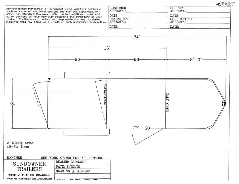 2021 16' SUNDOWNER GOOSENECK STOCK TRAILER 2021 16' SUNDOWNER GOOSENECK STOCK TRAILER
