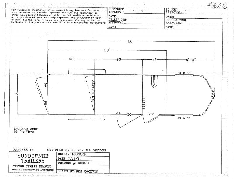 2022 20' SUNDOWNER GOOSENECK STOCK TRAILER 2022 20' SUNDOWNER GOOSENECK STOCK TRAILER