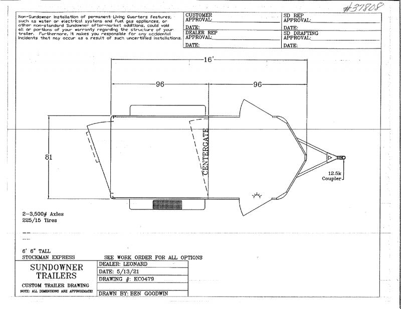 2022 NEW 6X16 SUNDOWNER STOCKMAN EXPRESS BUMPER PULL STOCK TRAILER 2022 NEW 6X16 SUNDOWNER STOCKMAN EXPRESS BUMPER PULL STOCK TRAILER