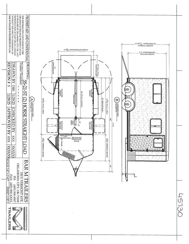 2026 Bar-M Trailers SS-21-ST Horse Trailer