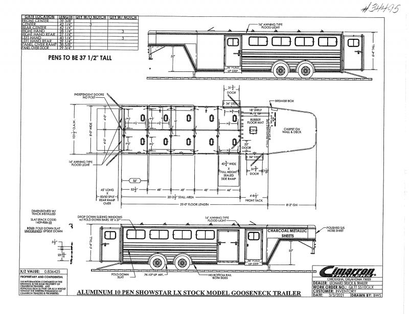 2022 New Cimarron SS10GLXL Showstar LX Gooseneck Stock Trailer 2022 New Cimarron SS10GLXL Showstar LX Gooseneck Stock Trailer