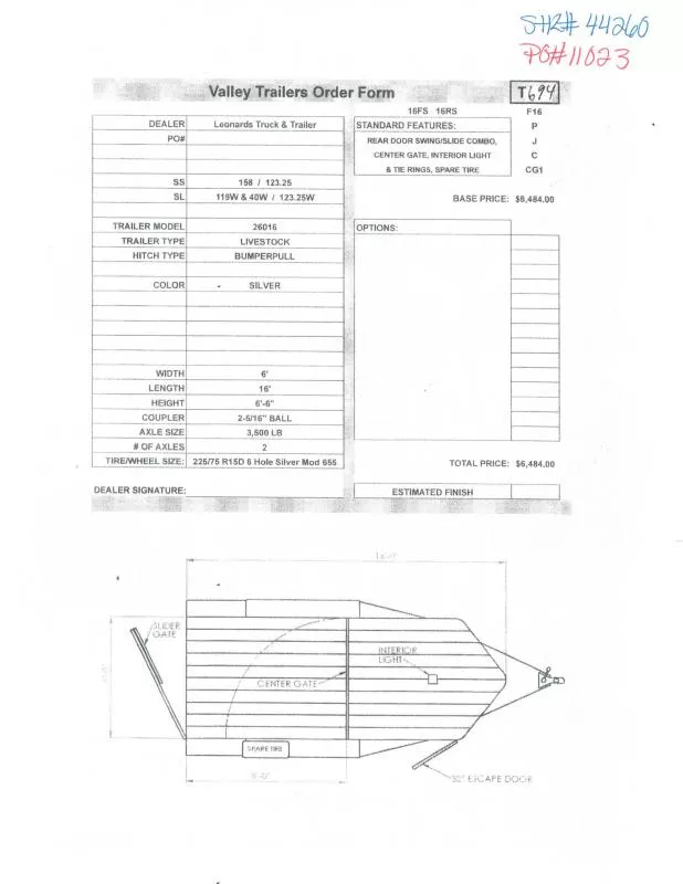new Stock / Stock Combo Trailers Valley Trailers  for sale, in North Jackson, OH Thumbnail 2
