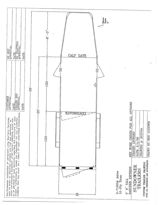 2026 Sundowner Trailers RANCHER20GNXP Stock / Stock Combo Trailer