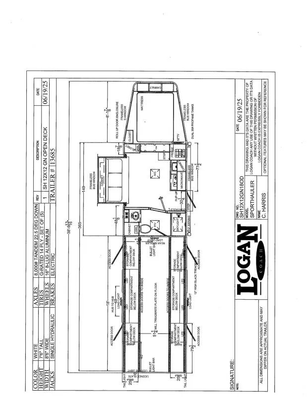 2026 Logan Coach SPORT HAULER 12X12 S/O OPEN DECK Toy Hauler
