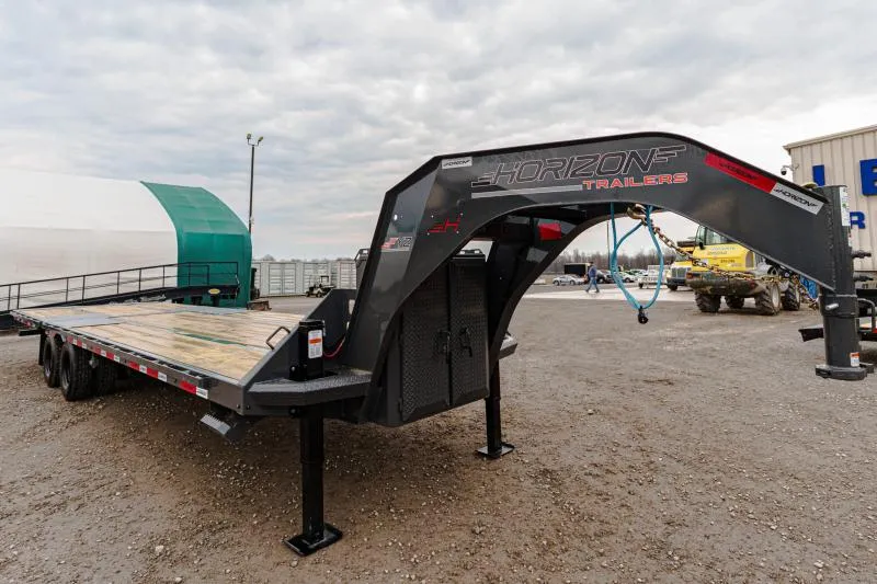 2026 Horizon Trailers FYZ 32'X102"X34" GN 12K 2A FLATDECK HYD DOVETAIL Equipment Trailer