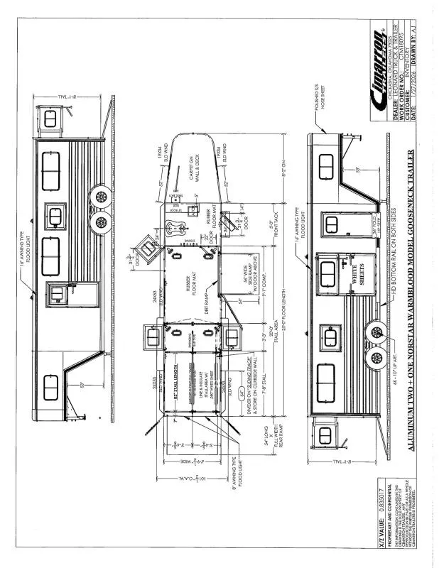 2027 Cimarron Trailers NS2+1G Horse Trailer