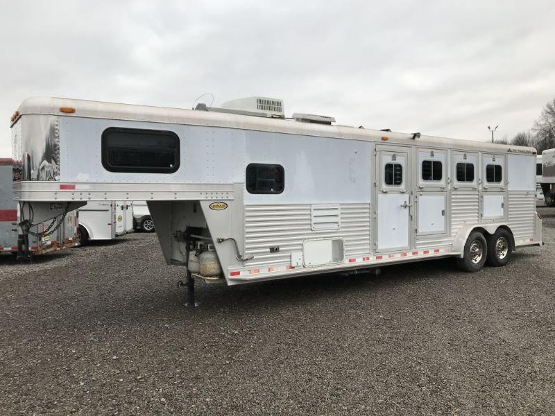 2002 4 HORSE ELITE GOOSENECK WITH LIVING QUARTERS HORSE TRAILER 2002 4 HORSE ELITE GOOSENECK WITH LIVING QUARTERS HORSE TRAILER