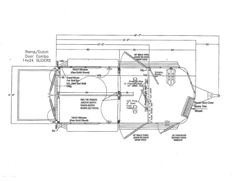 2026 Shadow Trailers 69166E-2STRW-BP Horse Trailer